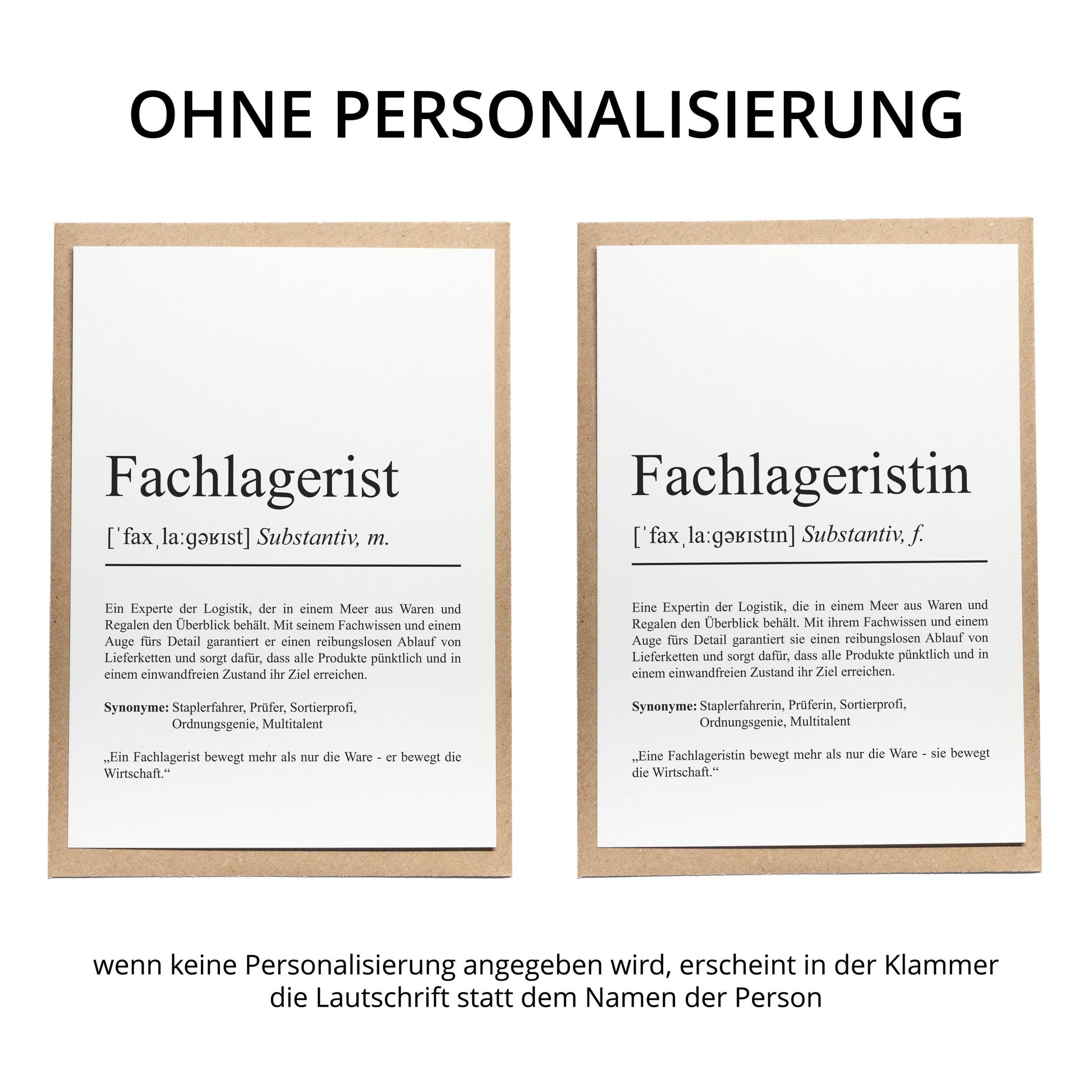 Fachlagerist Definition Karte personalisierbar mit Namen Beruf Grußkarte Fachlagerist Geschenk Geburtstag Fachlagerist Postkarte Definition