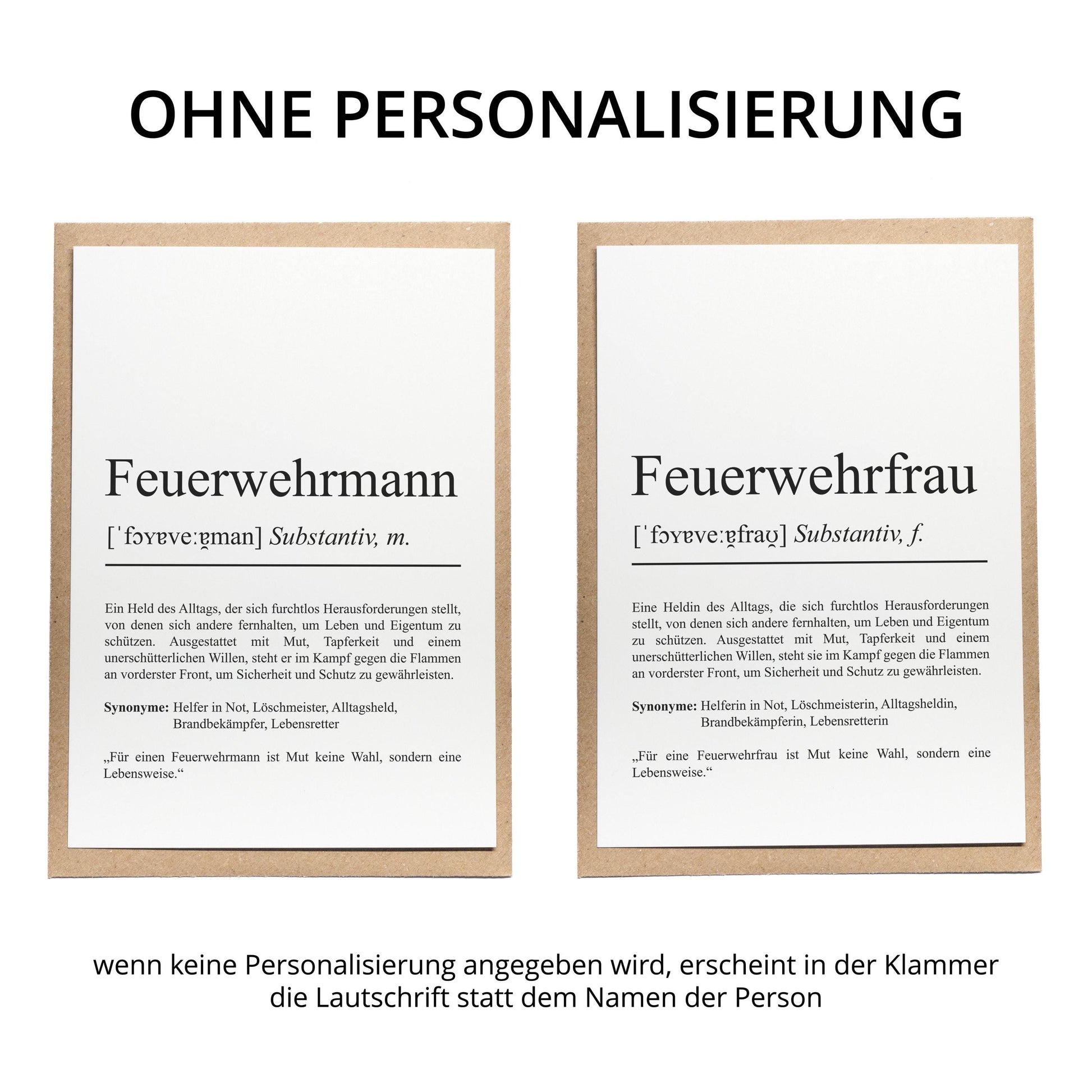 Feuerwehrmann Definition Karte personalisierbar mit Namen Beruf Grußkarte Feuerwehr Geschenk Geburtstag Feuerwehrmann Postkarte Definition