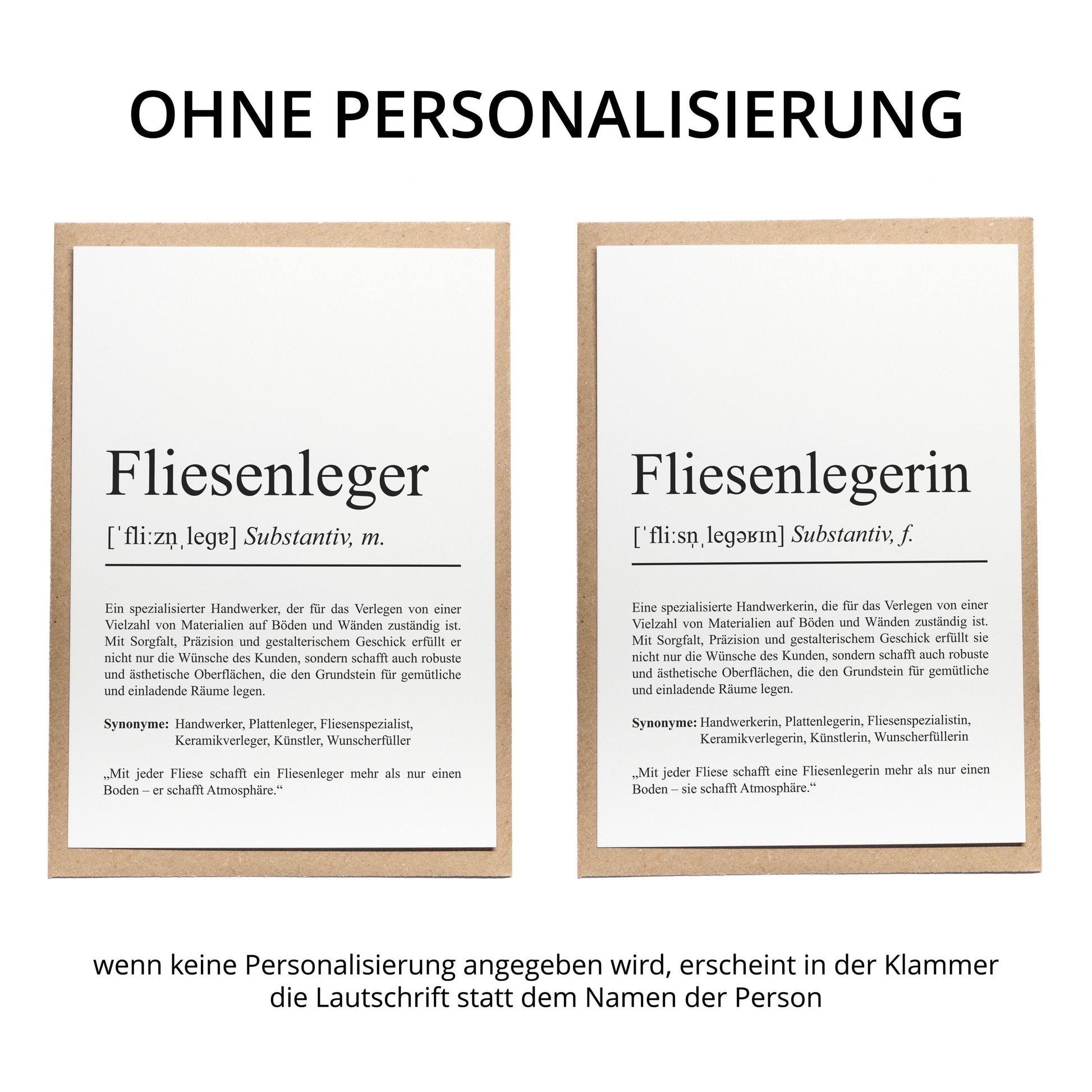 Fliesenleger Definition Karte personalisierbar mit Namen Beruf Postkarte Fliesenleger Geschenk Geburtstag Fliesenleger Postkarte Definition