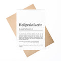 Heilpraktiker Definition Karte personalisierbar mit Namen Beruf Postkarte Heilpraktiker Geschenk Geburtstag Heilpraktiker Postkarte Definition
