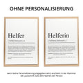 Helferin Definition Karte personalisierbar mit Namen Beruf Grußkarte Helferin Geschenk Geburtstag Helferin Postkarte Definition