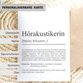 Hörakustikerin Definition A6 Karte personalisierbar mit Namen Beruf Grußkarte Akustikerin Geschenk Geburtstag Hörakustikerin Postkarte