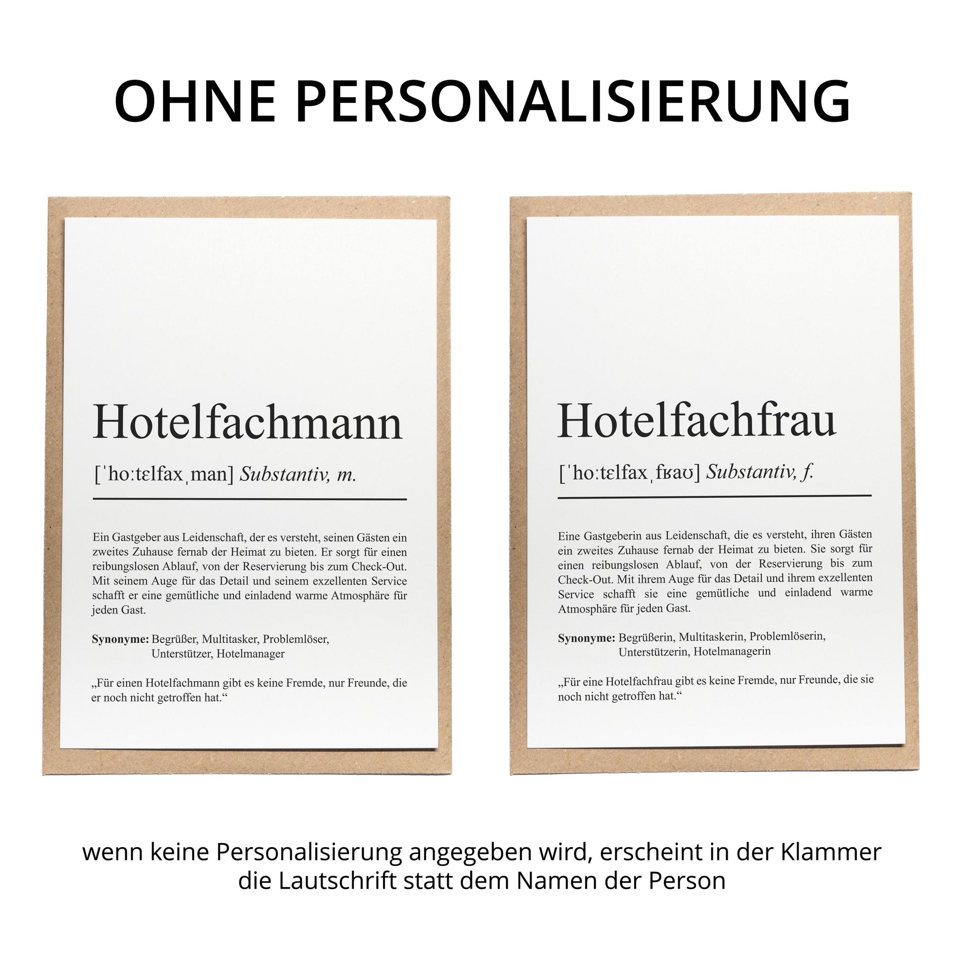 Hotelfachmann Definition Karte personalisierbar mit Namen Beruf Grußkarte Hotelfachmann Geschenk Geburtstag Hotelfachmann Postkarte