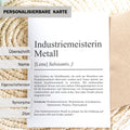 Industriemeisterin Metall Definition Karte personalisierbar mit Namen Beruf Grußkarte Industriemeisterin Geschenk Geburtstag Postkarte