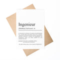 Ingenieur Definition Karte personalisierbar mit Namen Beruf Grußkarte Ingenieur Geschenk Geburtstag Ingenieur Postkarte Definition