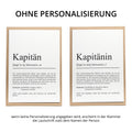 Kapitänin Definition Karte personalisierbar mit Namen Beruf Grußkarte Kapitänin Geschenk Geburtstag Kapitänin Postkarte Definition