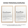 Kaufmann A6 Definition Karte personalisierbar mit Namen Beruf Grußkarte Kaufmann Geschenk Geburtstag Kaufmann Klappkarte