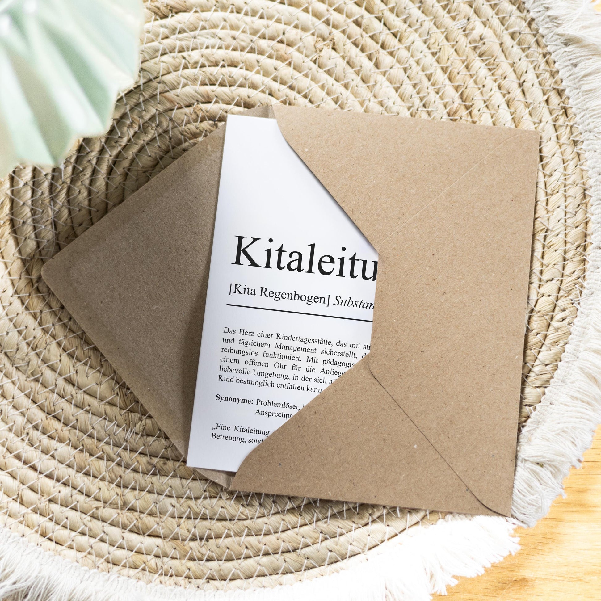 Kitaleitung Definition A6 Karte personalisierbar mit Namen Beruf Grußkarte Kitaleitung Geschenk Geburtstag Kitaleitung Postkarte