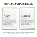 Koch Definition Karte personalisierbar mit Namen Beruf Grußkarte Koch Geschenk Geburtstag Koch Postkarte Definition