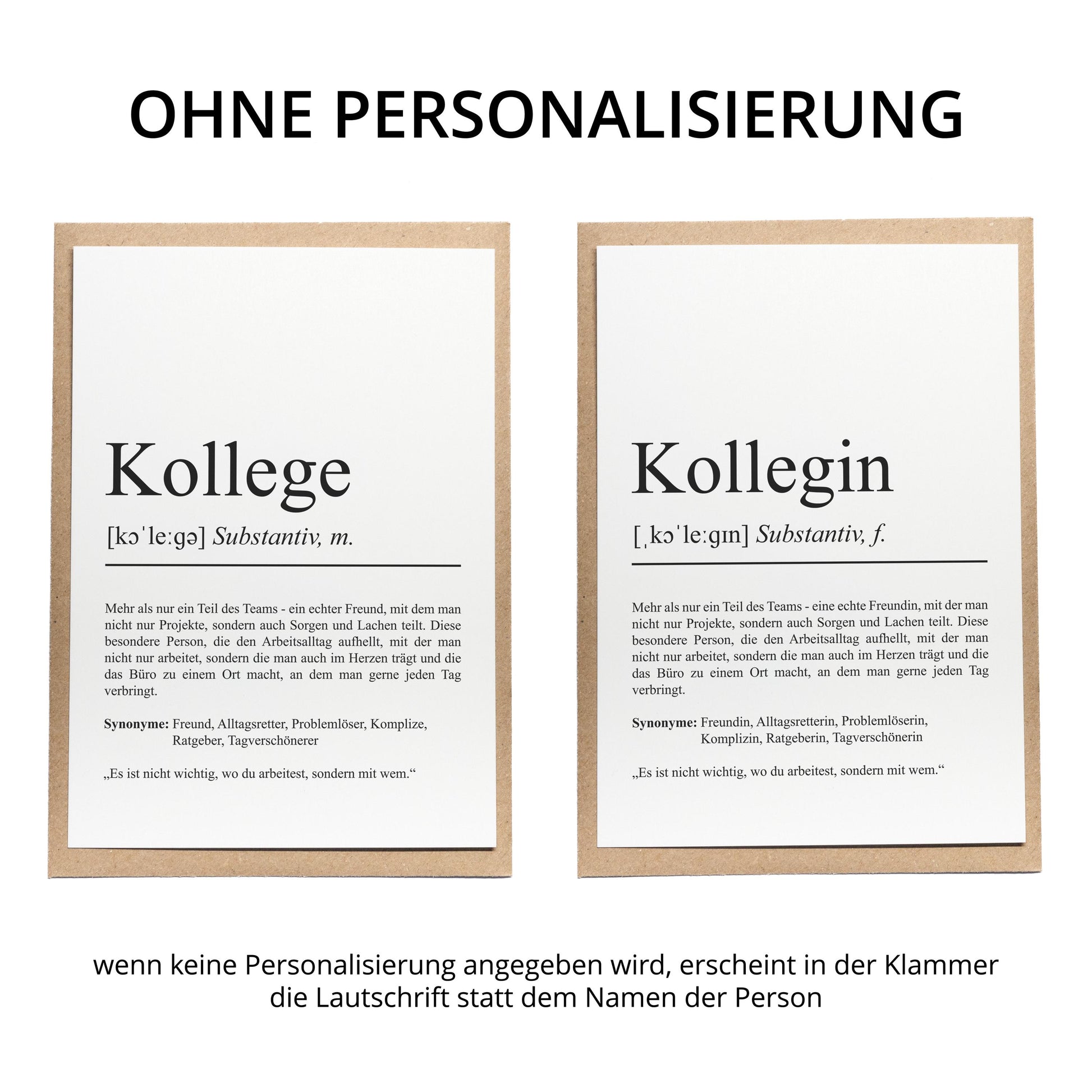 Kollege Definition Karte personalisierbar mit Namen Beruf Grußkarte Kollege Geschenk Geburtstag Kollege Postkarte Definition