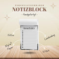 Notizblock Granit Notizblock personalisierbar mit Namen To Do Liste Notizblock für Studenten Schreibblock Bürobedarf Geschenk Kollege