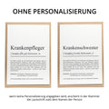 Krankenschwester Definition Karte personalisierbar mit Namen Beruf Grußkarte Krankenschwester Geschenk Geburtstag Pflegerin Postkarte