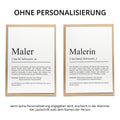 Maler Definition Karte personalisierbar mit Namen Beruf Grußkarte Maler Geschenk Geburtstag Maler Postkarte Definition