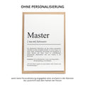 Master Definition Karte personalisierbar mit Namen Beruf Grußkarte Student Geschenk Geburtstag Master Postkarte Definition