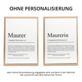 Maurerin Definition Karte personalisierbar mit Namen Beruf Grußkarte Maurerin Geschenk Geburtstag Maurerin Postkarte Definition
