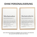 Mechatronikerin Definition Karte personalisierbar mit Namen Beruf Grußkarte Mechatronikerin Geschenk Geburtstag Mechatronikerin Postkarte