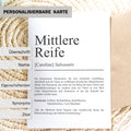 Mittlere Reife Definition Karte personalisierbar mit Namen Abschluss Grußkarte Mittlere Reife Geschenk Geburtstag Mittlere Reife Postkarte