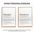 Musiker Definition Karte personalisierbar mit Namen Beruf Grußkarte Musiker Geschenk Geburtstag Musiker Postkarte Definition