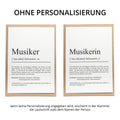 Musikerin Definition Karte personalisierbar mit Namen Beruf Grußkarte Musikerin Geschenk Geburtstag Musikerin Postkarte Definition