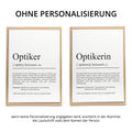 Optiker Definition Karte personalisierbar mit Namen Beruf Grußkarte Optiker Geschenk Geburtstag Optiker Postkarte Definition