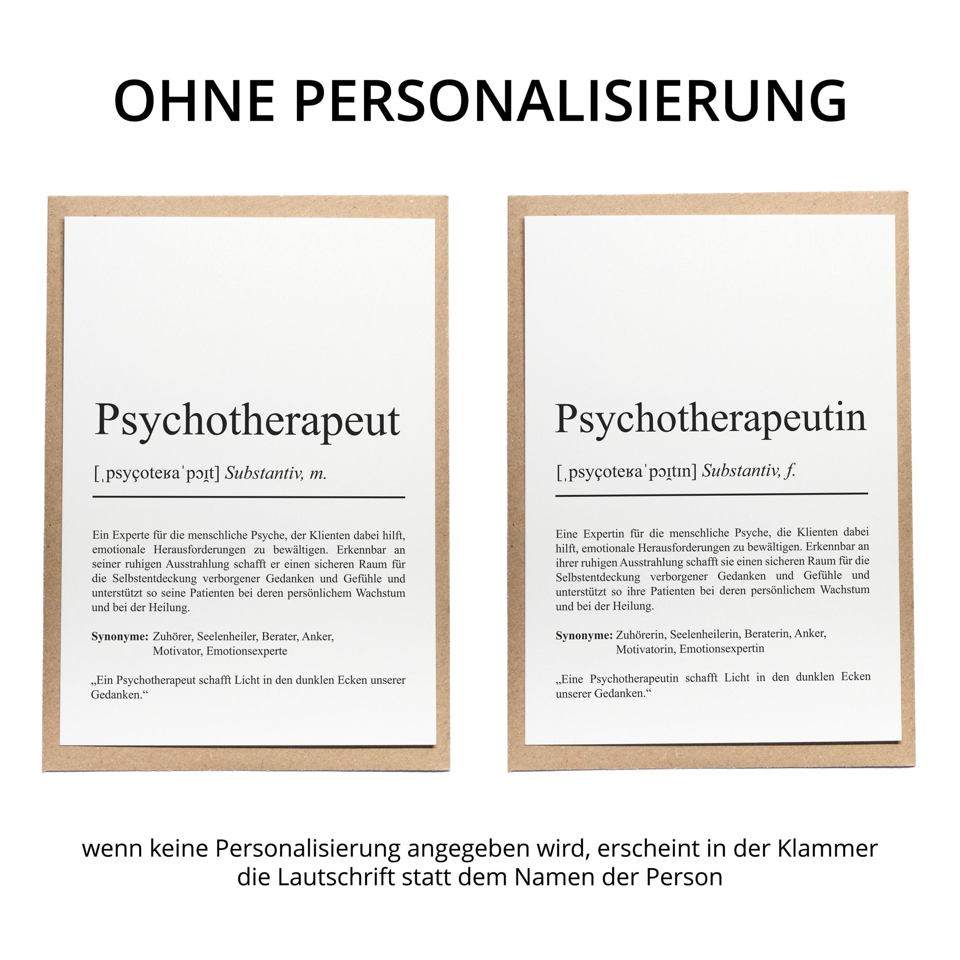 Psychotherapeutin Definition Karte personalisierbar Namen Beruf Grußkarte Psychotherapeut Geschenk Geburtstag Psychotherapeutin Postkarte