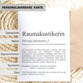 Raumakustikerin Definition A6 Karte personalisierbar mit Namen Beruf Grußkarte Akustikerin Geschenk Geburtstag Raumakustikerin Postkarte