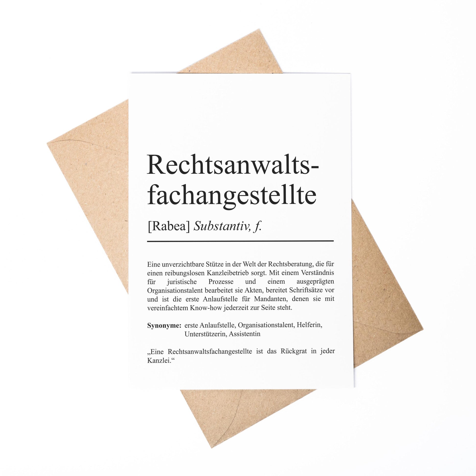 Rechtsanwaltsfachangestellte Definition A6 Karte personalisierbar mit Namen Beruf Grußkarte Geschenk Klappkarte Rechtsanwaltsfachangestellte