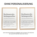 Rechtsanwaltsfachangestellte Definition Karte personalisierbar mit Namen Beruf Grußkarte Zimmerer Geschenk Rechtsanwaltsfachangestellte