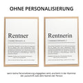 Rentner Definition Karte personalisierbar mit Namen Beruf Grußkarte Rentner Geschenk Geburtstag Rentner Postkarte Definition