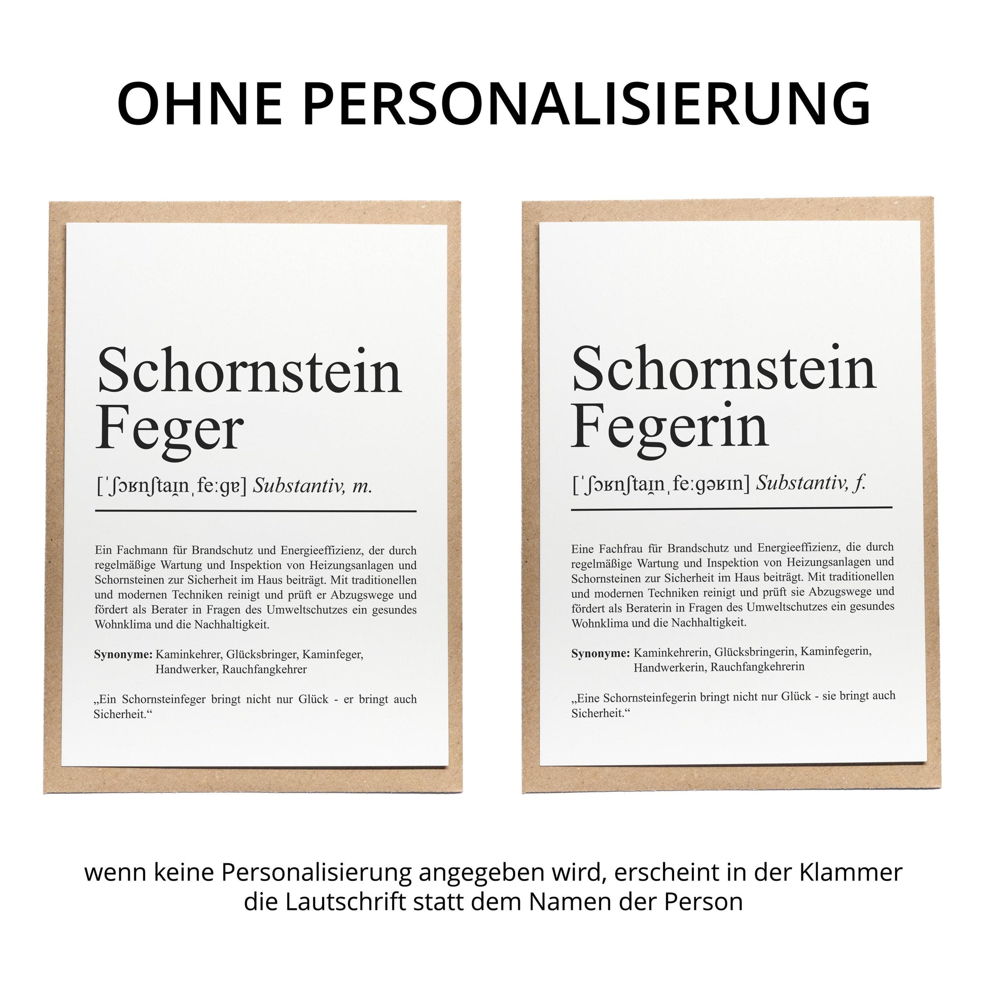 Schornsteinfeger Definition A6 Karte personalisierbar mit Namen Beruf Grußkarte Schornsteinfeger Geschenk Geburtstag Klappkarte Definition