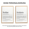 Soldatin Definition Karte personalisierbar mit Namen Beruf Grußkarte Soldatin Geschenk Geburtstag Soldatin Postkarte Definition