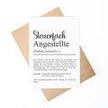 Steuerfachangestellter Definition Karte A6 personalisierbar mit Namen Beruf Postkarte Steuerfachangestellter Geschenk Geburtstag