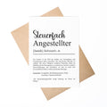 Steuerfachangestellter Definition Karte A6 personalisierbar mit Namen Beruf Postkarte Steuerfachangestellter Geschenk Geburtstag