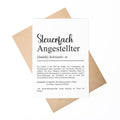 Steuerfachangestellter Definition Karte A6 personalisierbar mit Namen Beruf Postkarte Steuerfachangestellter Geschenk Geburtstag