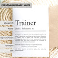 Trainer Definition Karte personalisierbar mit Namen Beruf Grußkarte Trainer Geschenk Geburtstag Trainer Postkarte Definition