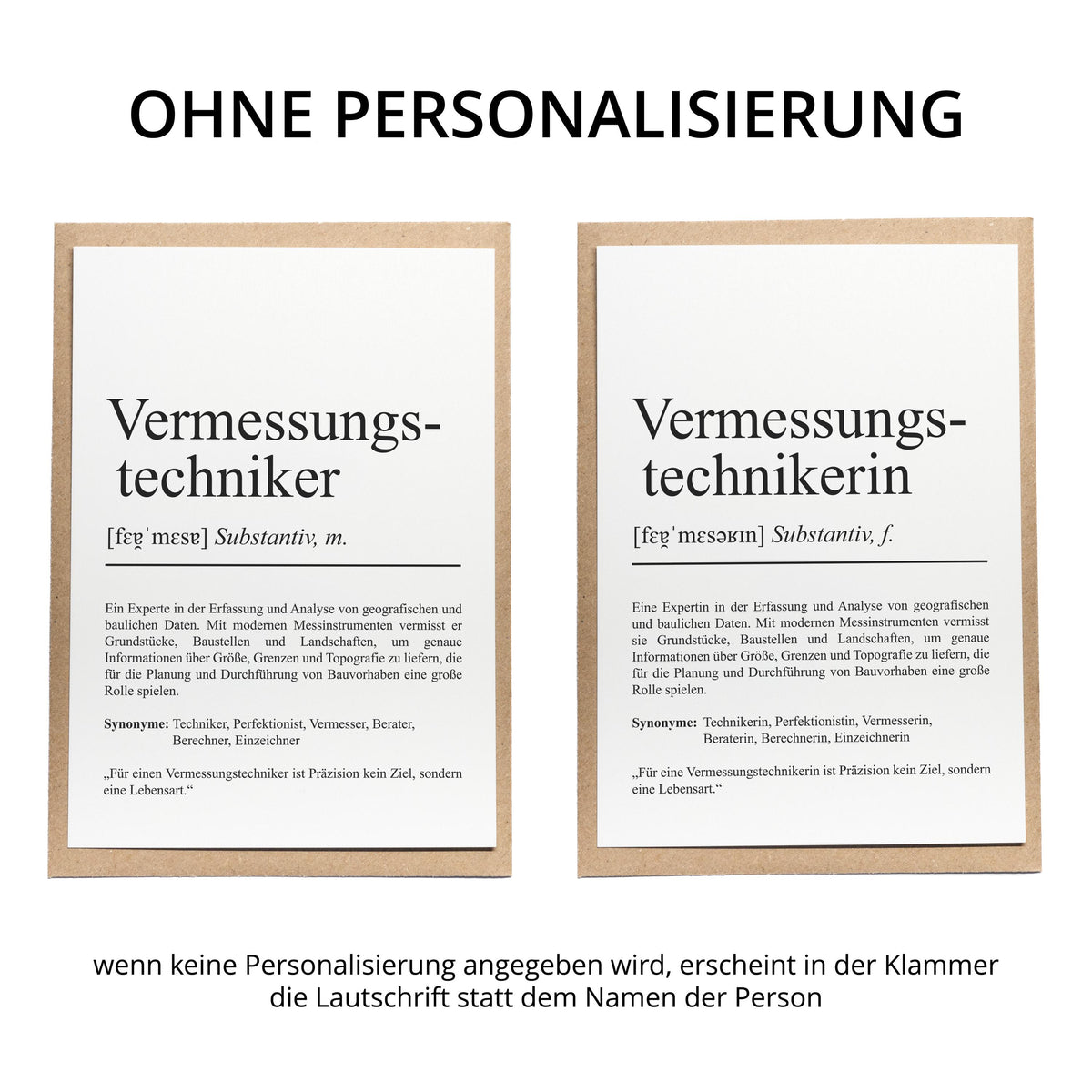 Vermessungstechniker Definition Karte personalisierbar mit Namen Beruf Postkarte Geschenk Vermessungstechniker Geburtstag Grußkarte