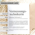 Vermessungstechnikerin Definition Karte personalisierbar mit Namen Beruf Postkarte Geschenk Vermessungstechnikerin Geburtstag Grußkarte