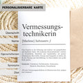 Vermessungstechnikerin Definition Karte personalisierbar mit Namen Beruf Postkarte Geschenk Vermessungstechnikerin Geburtstag Grußkarte