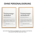 Vermessungstechnikerin Definition Karte personalisierbar mit Namen Beruf Postkarte Geschenk Vermessungstechnikerin Geburtstag Grußkarte