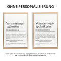 Vermessungstechnikerin Definition Karte personalisierbar mit Namen Beruf Postkarte Geschenk Vermessungstechnikerin Geburtstag Grußkarte