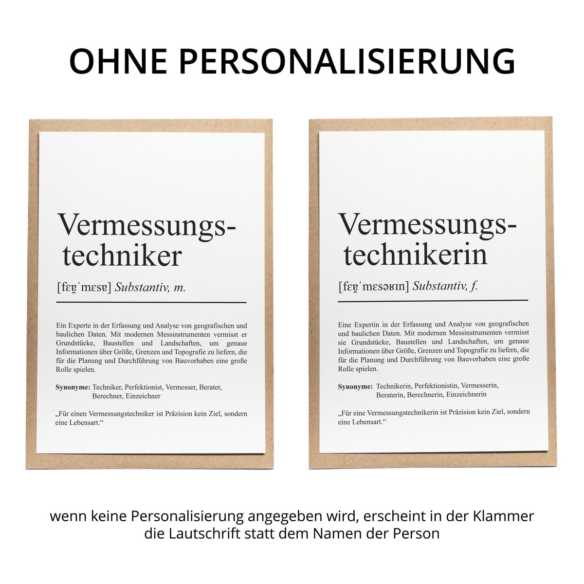 Vermessungstechnikerin Definition Karte personalisierbar mit Namen Beruf Postkarte Geschenk Vermessungstechnikerin Geburtstag Grußkarte
