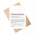 Zahntechnikerin Definition Karte personalisierbar Beruf Postkarte Zahntechnikerin Geschenk Geburtstag Zahntechnikerin Postkarte Definition