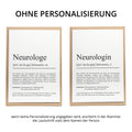 Neurologin Definition Karte A6 personalisierbar mit Namen Beruf Grußkarte Neurolgin Geschenk Geburtstag Neurologin Klappkarte Definition