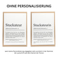 Stuckateuer Definition Karte A6 personalisierbar mit Namen Beruf Grußkarte Stuckateur Geschenk Geburtstag Stuckateur Klappkarte Definition