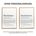 Stuckateuer Definition Karte A6 personalisierbar mit Namen Beruf Grußkarte Stuckateur Geschenk Geburtstag Stuckateur Klappkarte Definition