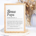 Bonusmama Definition Poster personalisierbar mit Namen Bonusmama Poster Geschenk Geburtstag Bonusmama Poster Definition Adoption Mutter