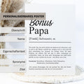 Bonuspapa Definition Poster personalisierbar mit Namen Bonuspapa Poster Geschenk Geburtstag Bonuspapa Poster Definition Adoption Vater