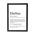 Ehefrau Definition Poster personalisierbar mit Namen Frau Poster Geschenk Einzug Geburtstag Geschenk Frau Hochzeit Geschenk Poster