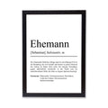 Ehemann Definition Poster personalisierbar mit Namen Poster Geschenk Ehemann Einzug Geschenk Ehemann personalisierbar Poster ungerahmt