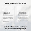 Freundin Definition Poster personalisierbar mit Namen Beste Freundin Poster Geschenk Einzug Geburtstag Geschenk Freundin Poster Jahrestag